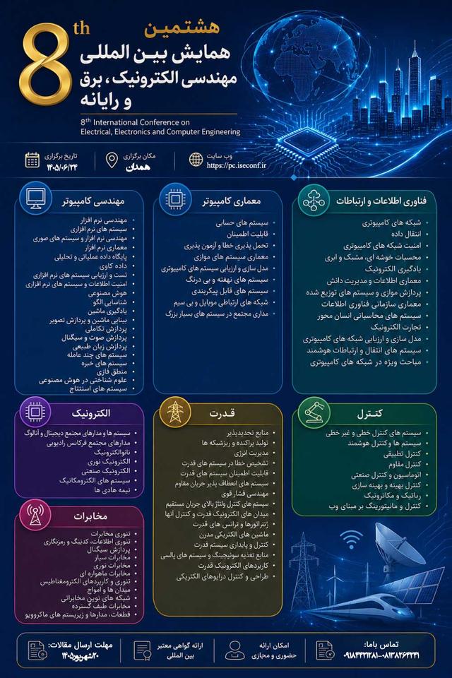 هشتمین همایش بین المللی مهندسی الکترونیک ، برق و رایانه